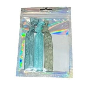 Set of 3 Neutral Fold-Over Knotted Elastic Hair Ties No-Crease Soft & Stylist